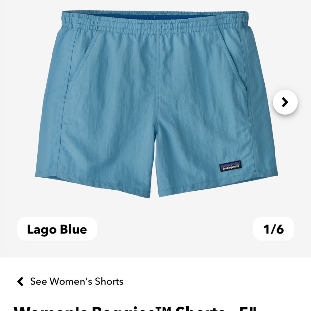 Patagonia Baggies Size Small